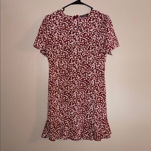 SHEIN Red Floral Mini Dress